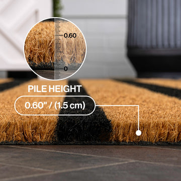 Hadley Modern Classic Ticking Stripe Coir Area Rug